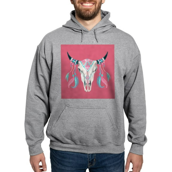 CafePress - Buffalo Skull Hoodie - Pullover Hoodie, Hooded Sweatshirt