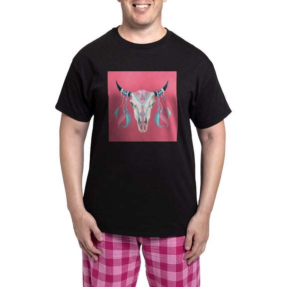 CafePress - Buffalo Skull Pajamas - Men's Dark Loose Fit Cotton Pajama Set