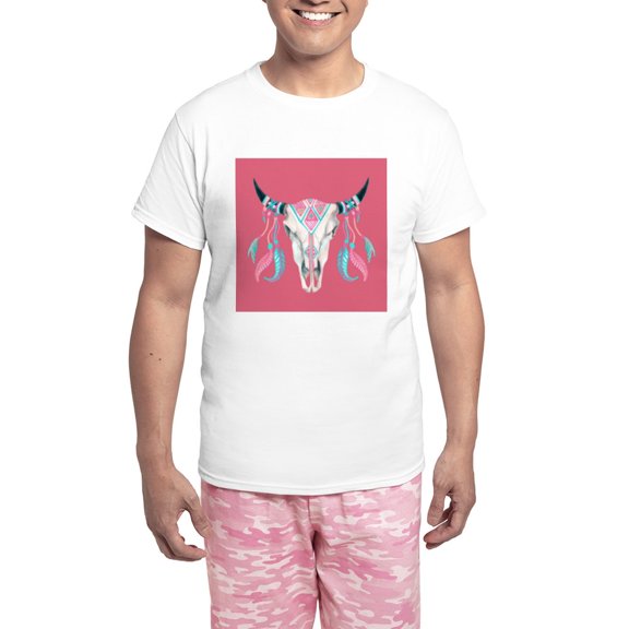 CafePress - Buffalo Skull Pajamas - Men's Light Loose Fit Cotton Pajama Set