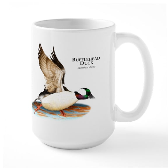 CafePress - Bufflehead Duck Large Mug - 15 oz Ceramic Large White Novelty Mug