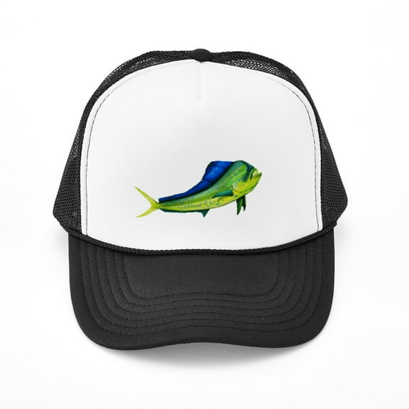 CafePress - Bull Mahi Mahi - Adjustable Unisex Printed Trucker Hat with Mesh Back