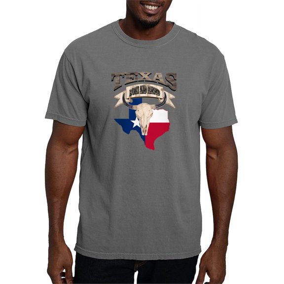 CafePress - Bull Skull Born Texas T Shirt - Mens Comfort Colors Shirt