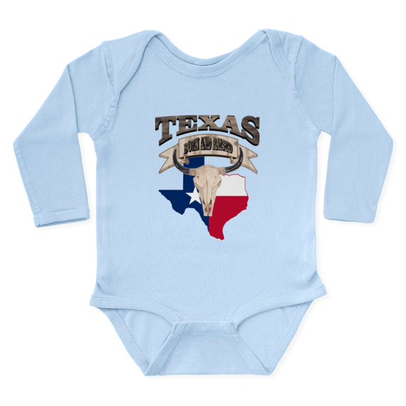 CafePress - Bull Skull Texas Pride Body Suit - Long Sleeve Cotton Baby Bodysuit