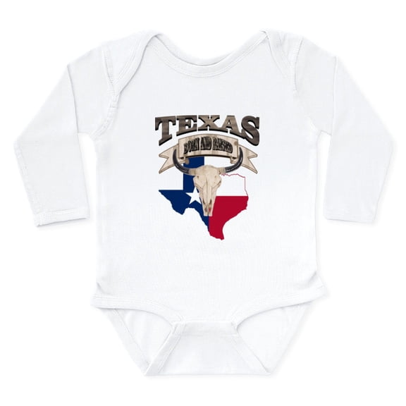CafePress - Bull Skull Texas Pride Body Suit - Long Sleeve Cotton Baby Bodysuit