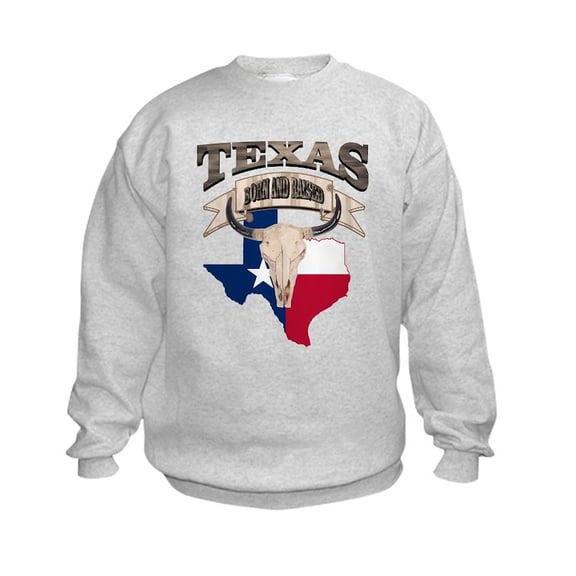 CafePress - Bull Skull Texas Pride Kids Sweatshirt - Kids Sweatshirt, Youth Crew Neck Sweatshirt