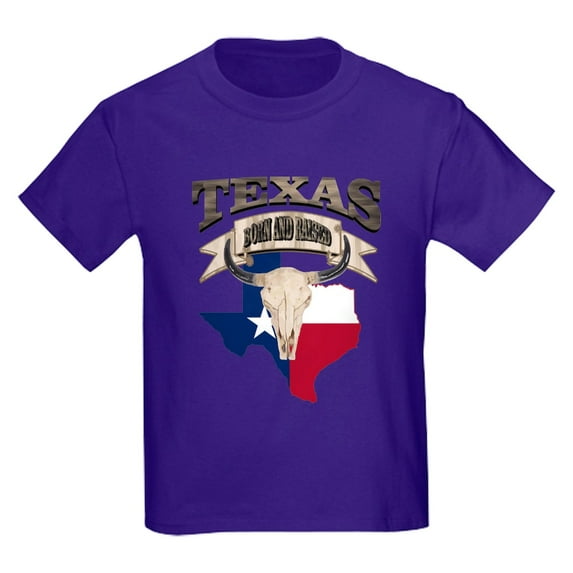 CafePress - Bull Skull Texas Pride T Shirt - Dark T-Shirt Kids XS-XL