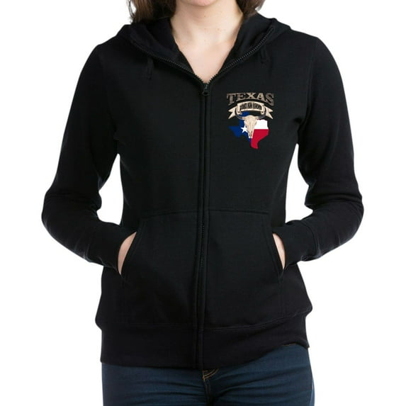 CafePress - Bull Skull Texas Pride - Women's Zip Hoodie