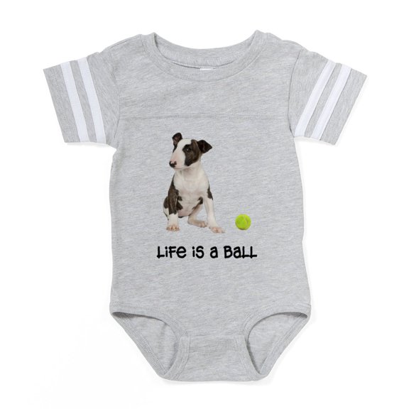 CafePress - Bull Terrier Life - Cute Infant Baby Football Bodysuit