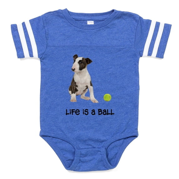 CafePress - Bull Terrier Life - Cute Infant Baby Football Bodysuit