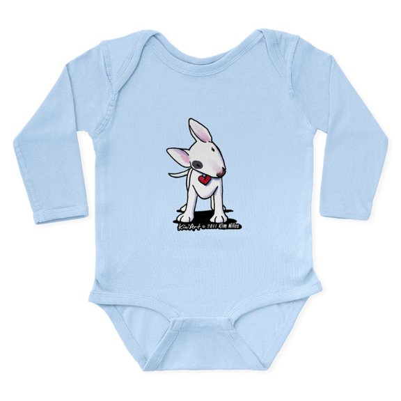 CafePress - Bull Terrier Spot Long Sleeve Infant Bodysuit - Long Sleeve Cotton Baby Bodysuit