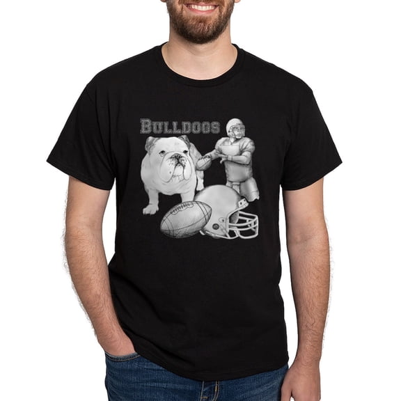 CafePress - Bulldog Collage Dark T Shirt - Men's Classic Graphic Cotton T-Shirt