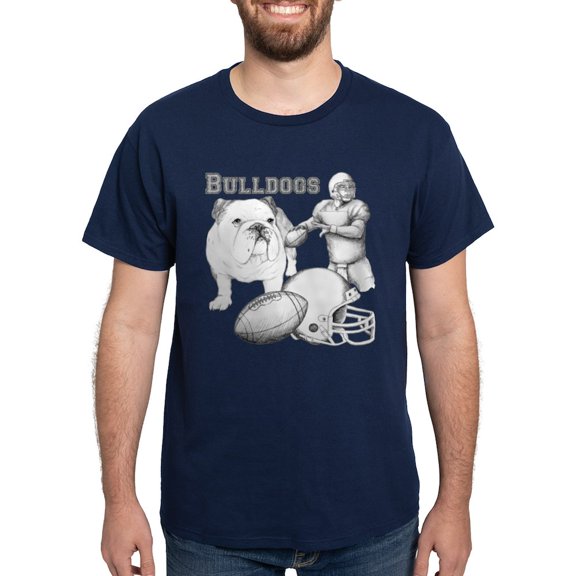 CafePress - Bulldog Collage Dark T Shirt - Men's Classic Graphic Cotton T-Shirt