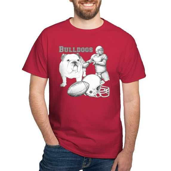 CafePress - Bulldog Collage Dark T Shirt - Men's Classic Graphic Cotton T-Shirt