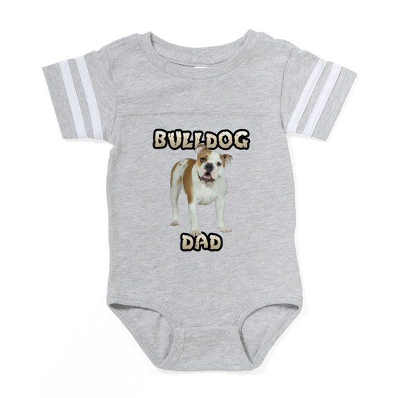 CafePress - Bulldog Dad - Cute Infant Baby Football Bodysuit