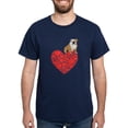 thumbnail image 1 of CafePress - Bulldog Heart Dark T Shirt - Men's Classic Graphic Cotton T-Shirt, 1 of 4