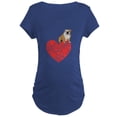 thumbnail image 1 of CafePress - Bulldog Heart Maternity Dark T Shirt - Maternity Dark T-Shirt, 1 of 3