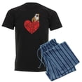 thumbnail image 1 of CafePress - Bulldog Heart Men's Dark Pajamas - Men's Dark Loose Fit Cotton Pajama Set, 1 of 7