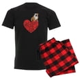 thumbnail image 1 of CafePress - Bulldog Heart Men's Dark Pajamas - Men's Dark Loose Fit Cotton Pajama Set, 1 of 7