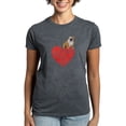 thumbnail image 1 of CafePress - Bulldog Heart Women's Classic T Shirt - Women's Traditional Fit Dark T-Shirt, 1 of 4