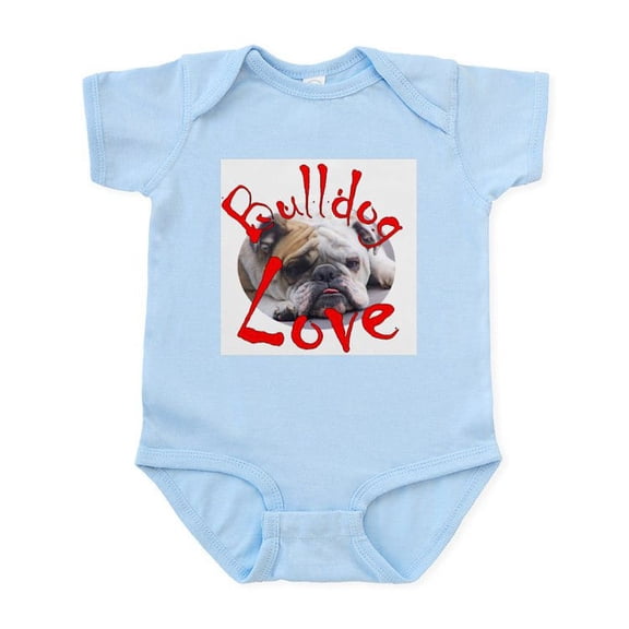 CafePress - Bulldog Love Infant Bodysuit - Baby Light Bodysuit, Size Newborn - 24 Months