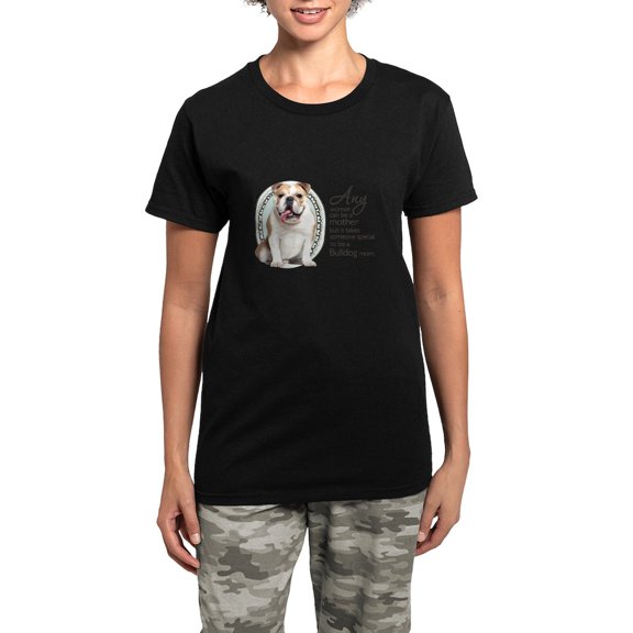 CafePress - Bulldog Mom Pajamas - Women's Short Sleeve Print T-Shirt and Pants Dark Cotton Pajama Set