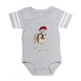 thumbnail image 1 of CafePress - Bulldog Santa - Cute Infant Baby Football Bodysuit, 1 of 3