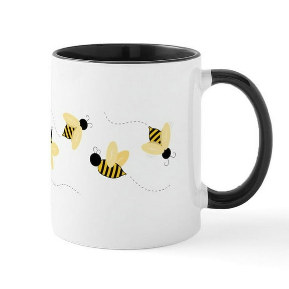 CafePress - Bumble Bees Mugs - 11 oz Ceramic Mug - Novelty Coffee Tea Cup