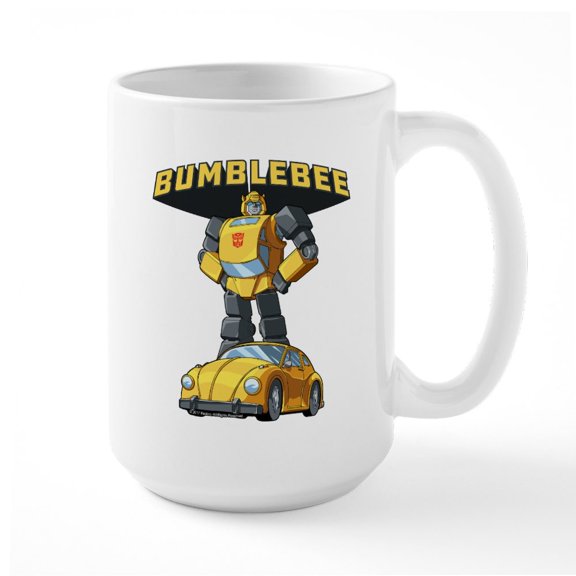 CafePress - Bumblebee Mugs - 15 oz Ceramic Large White Novelty Mug