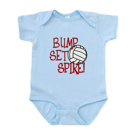 CafePress - Bump, Set, Spike Body Suit - Baby Light Bodysuit, Size Newborn - 24 Months