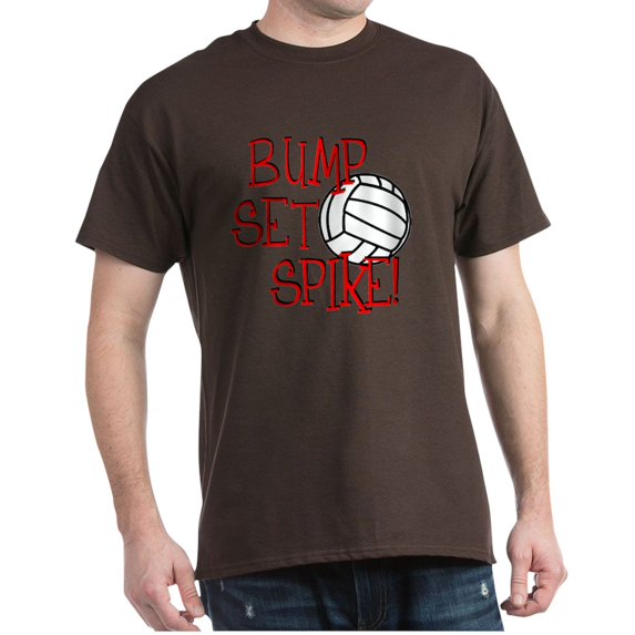 CafePress - Bump, Set, Spike Dark T Shirt - Men's Classic Graphic Cotton T-Shirt