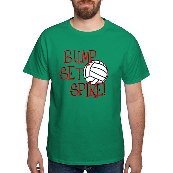 CafePress - Bump, Set, Spike Dark T Shirt - Men's Classic Graphic Cotton T-Shirt