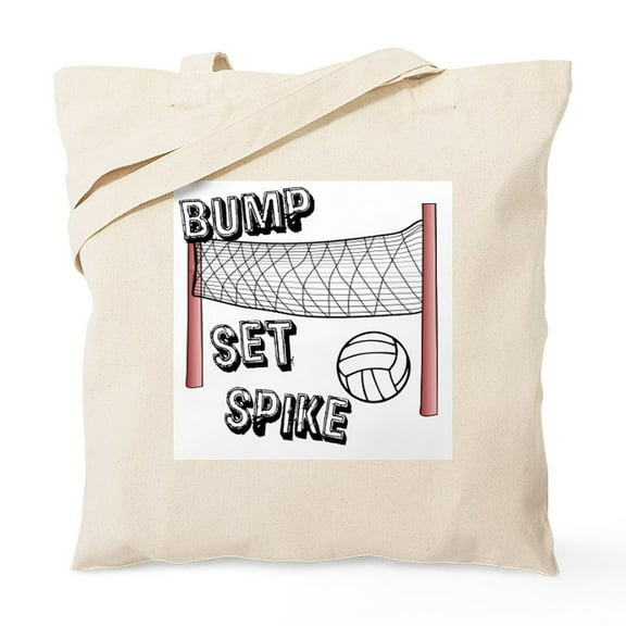 CafePress - Bump, Set, Spike Tote Bag - Unisex Canvas Tote Bag, Beige, 1-Piece