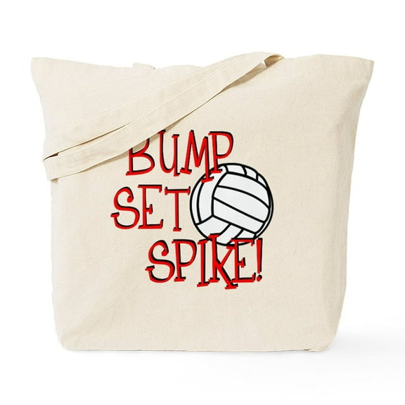 CafePress - Bump, Set, Spike Tote Bag - Unisex Canvas Tote Bag, Beige, 1-Piece