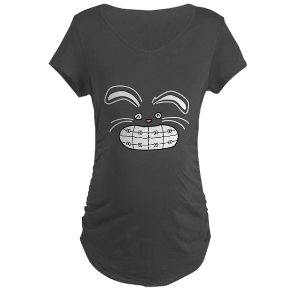 CafePress - Bunny Brace Maternity Dark T Shirt - Maternity Dark T-Shirt