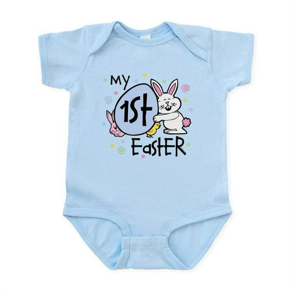 CafePress - Bunny Chickie 1St Easter Infant Bodysuit - Baby Light Bodysuit, Size Newborn - 24 Months