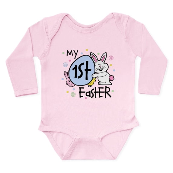 CafePress - Bunny Chickie 1St Long Sleeve Infant Bodysuit - Long Sleeve Cotton Baby Bodysuit