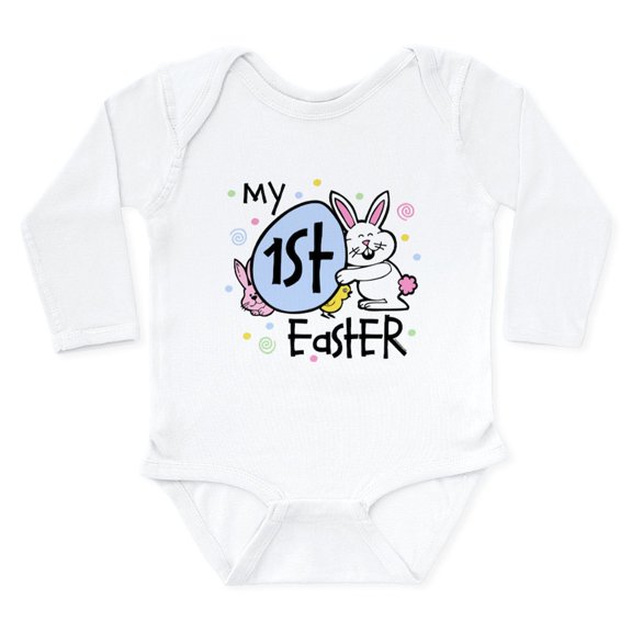 CafePress - Bunny Chickie 1St Long Sleeve Infant Bodysuit - Long Sleeve Cotton Baby Bodysuit