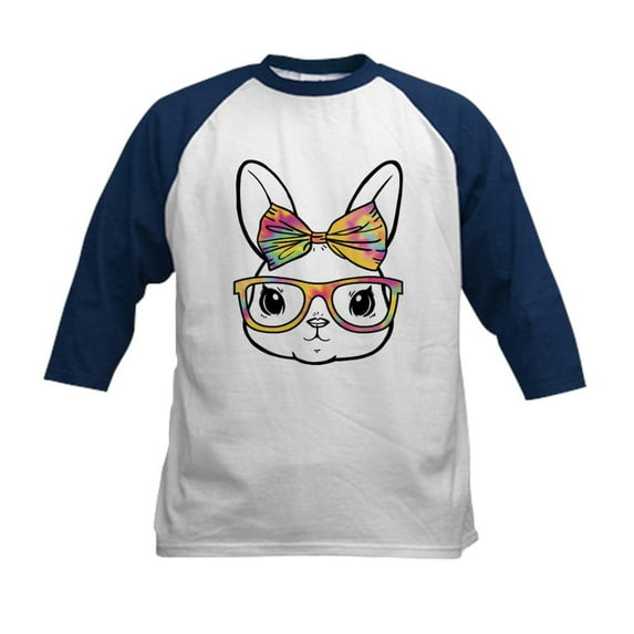 CafePress - Bunny Cute Baseball Jersey - Kids Cotton Baseball Jersey, 3/4 Sleeve Shirt