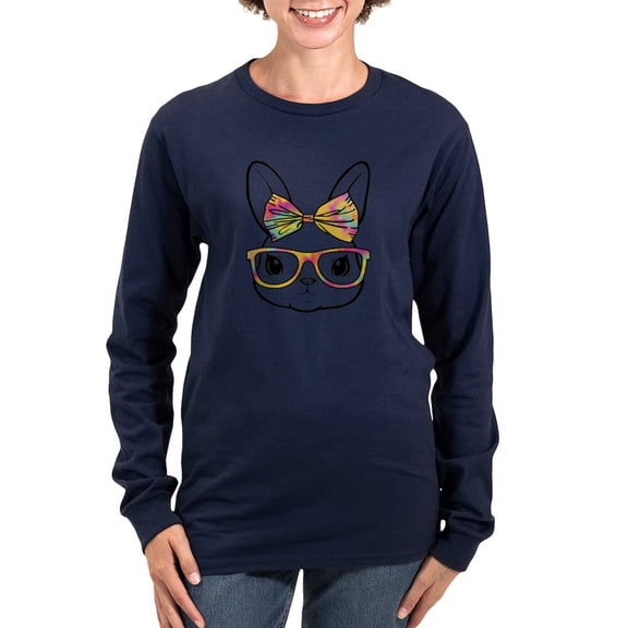 CafePress - Bunny Cute Long Sleeve T Shirt - Women's Long Sleeve Graphic Tee Casual Fit