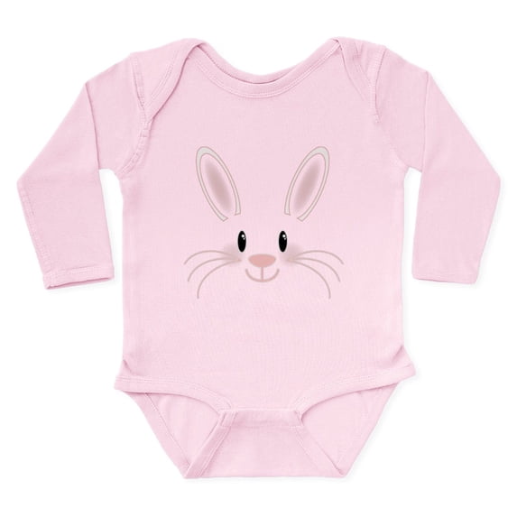 CafePress - Bunny Face Body Suit - Long Sleeve Cotton Baby Bodysuit
