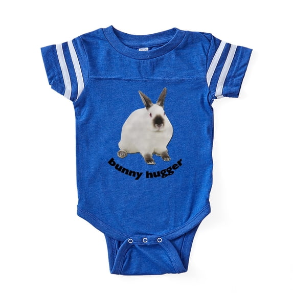 CafePress - Bunny Hugger - Cute Infant Baby Football Bodysuit