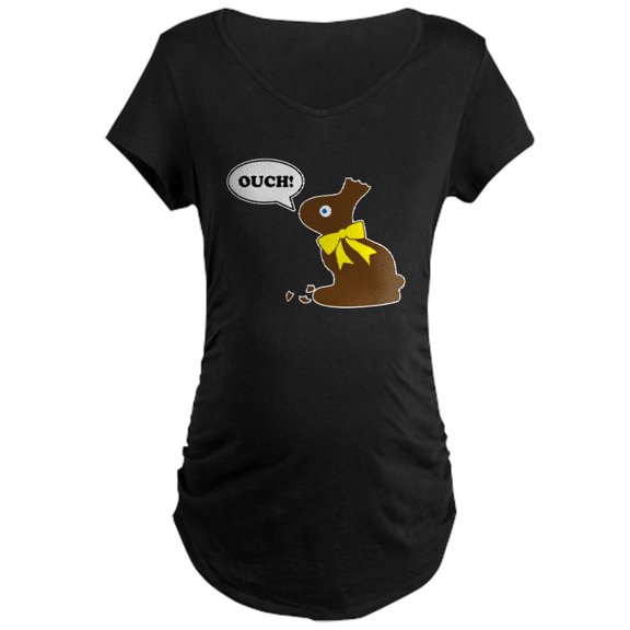 CafePress - Bunny Ouch Maternity Dark T Shirt - Maternity Dark T-Shirt