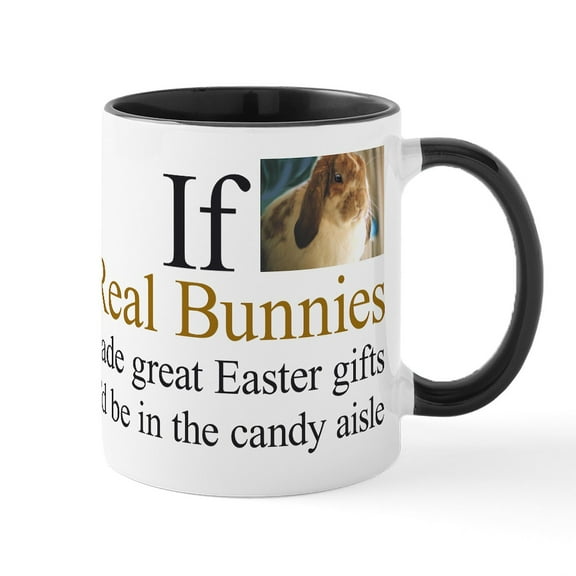 CafePress - Bunny Rights At Easter Mugs - 11 oz Ceramic Mug - Novelty Coffee Tea Cup