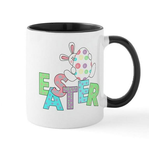 CafePress - Bunny With Easter Egg Mug - 11 oz Ceramic Mug - Novelty Coffee Tea Cup