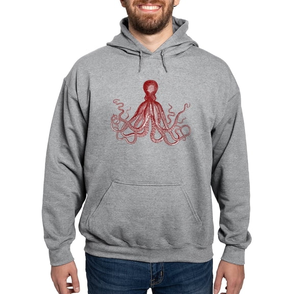 CafePress - Burgundy Octopus Hoodie - Pullover Hoodie, Hooded Sweatshirt