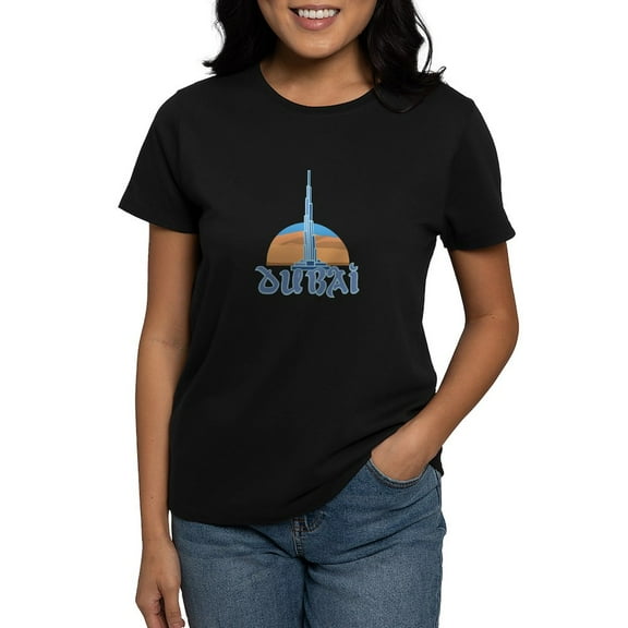 CafePress - Burj Khalifa Dubai T Shirt - Women's Traditional Fit Dark T-Shirt