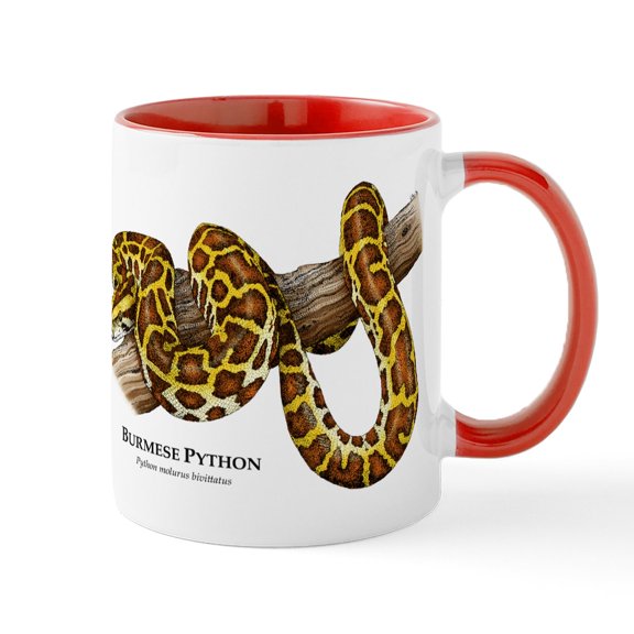 CafePress - Burmese Python Mug - 11 oz Ceramic Mug - Novelty Coffee Tea Cup