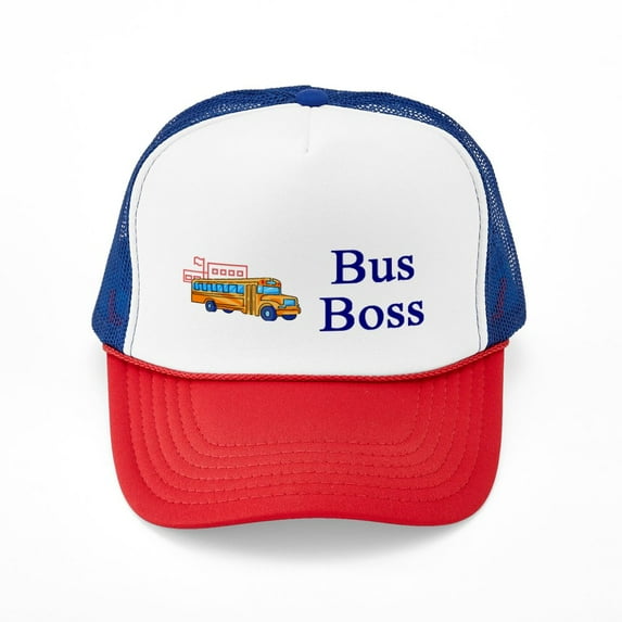 CafePress - Bus Boss - Adjustable Unisex Printed Trucker Hat with Mesh Back