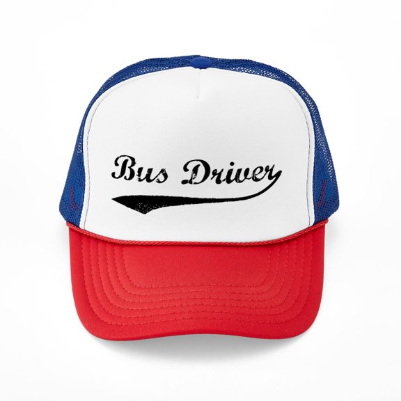 CafePress - Bus Driver (Vintage) - Adjustable Unisex Printed Trucker Hat with Mesh Back