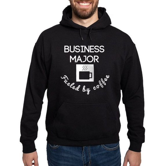 CafePress - Business Major Fueled By Coffee Hoodie - Pullover Hoodie, Classic, Comfortable Hooded Sweatshirt